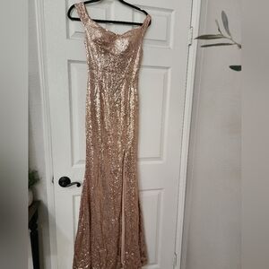 Beautiful Rose Gold sequin dress